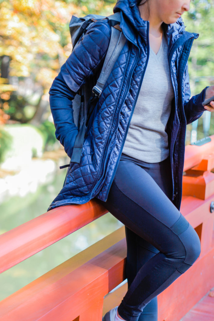 Athleta Rock Springs Jacket on Travel Blogger in Koyasan Japan