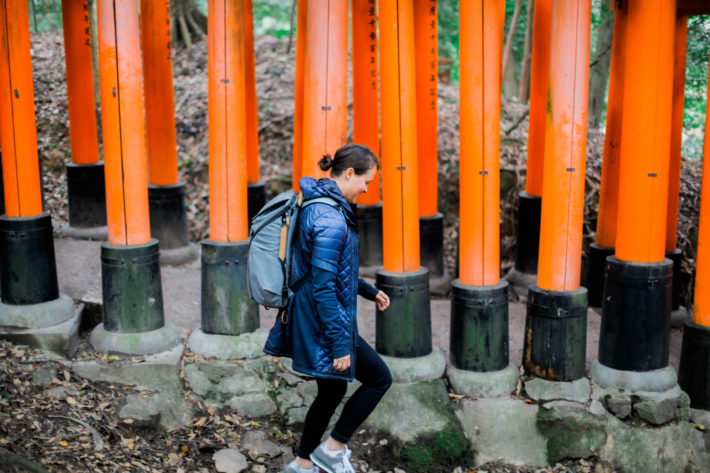 Travel Blogger rocks the Athleta Rock Springs Jacket in Kyoto, Japan. The perfect jacket for traveling the world