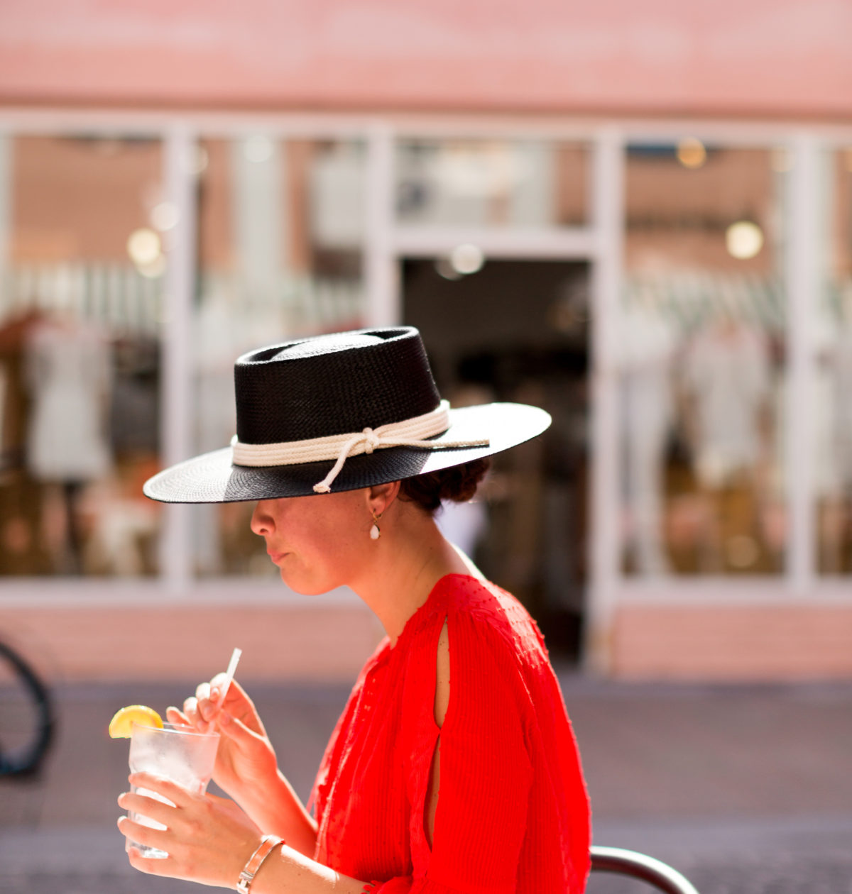 Gigi Pip Hat in South Beach Miami Florida