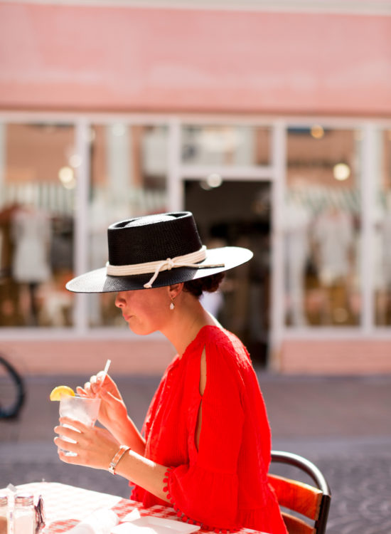 Gigi Pip Hat in South Beach Miami Florida