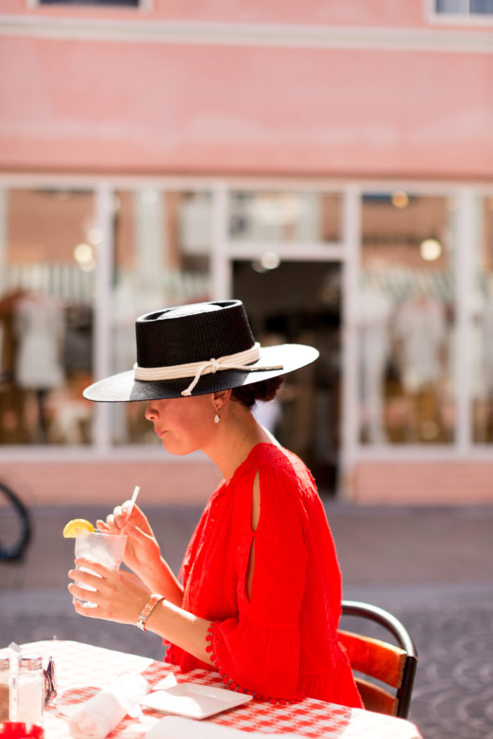 Gigi Pip Hat in South Beach Miami Florida