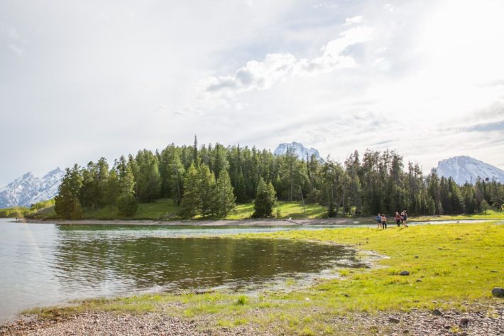 Elk Island Campsite on Jackson Lake in Grand Teton National Park Wyoming