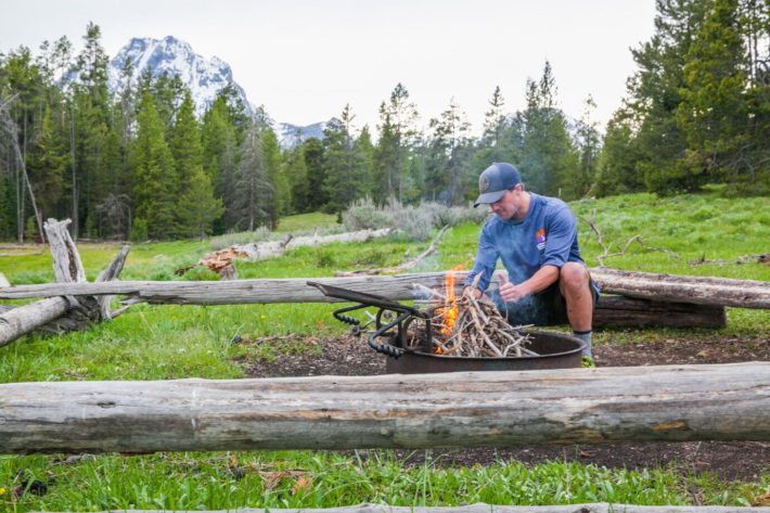 Elk Island Campsite on Jackson Lake in Grand Teton National Park Wyoming