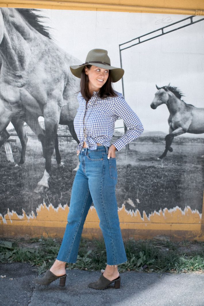 Levi's Cropped Wedgie Jackson Hole Blogger