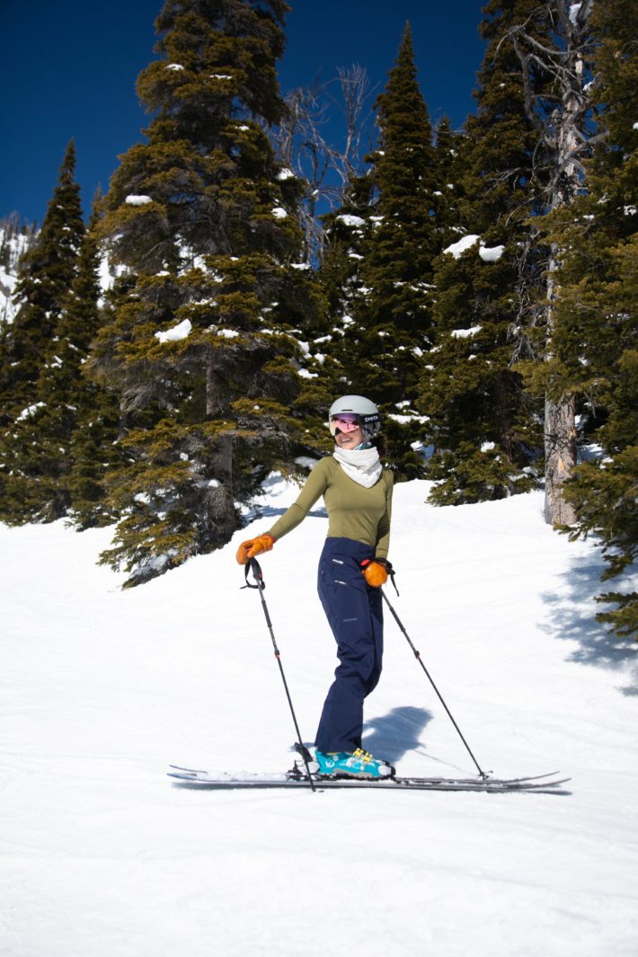 Halfdays Sophia Baselayer on Skier in Jackson Hole