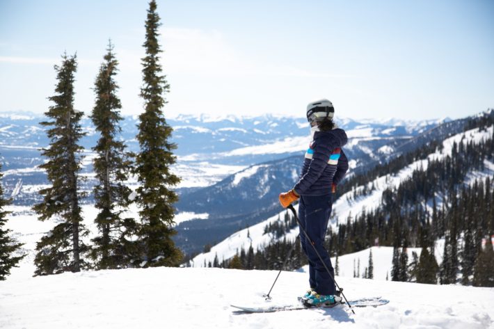 Lady skiing at Jackson Hole Mountain Resort