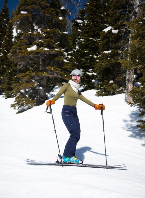 Halfdays Sophia Baselayer on Skier in Jackson Hole