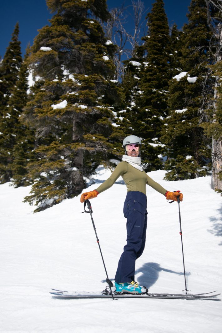 Halfdays Sophia Baselayer on Skier in Jackson Hole