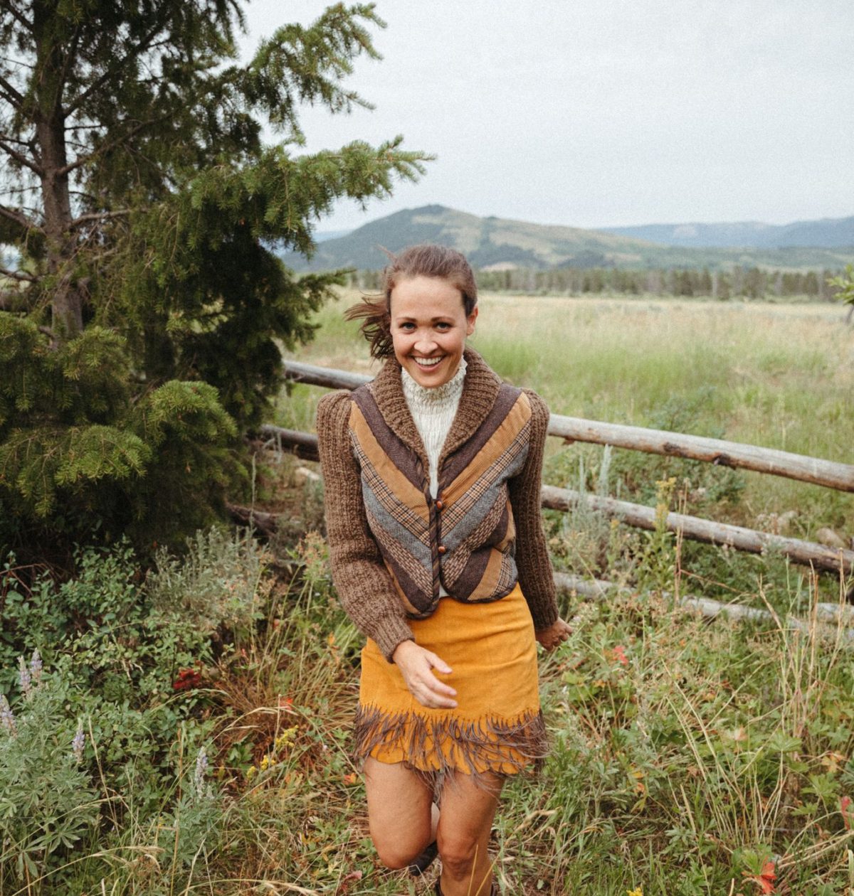 jackson hole style blogger on ranch