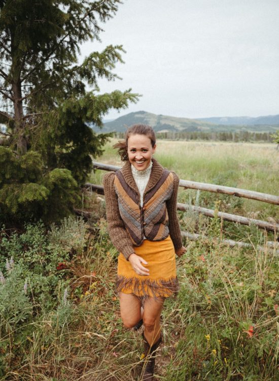 jackson hole style blogger on ranch