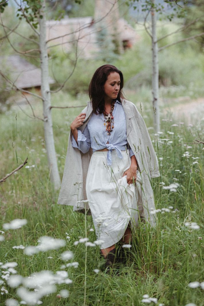 jackson hole style blogger on ranch