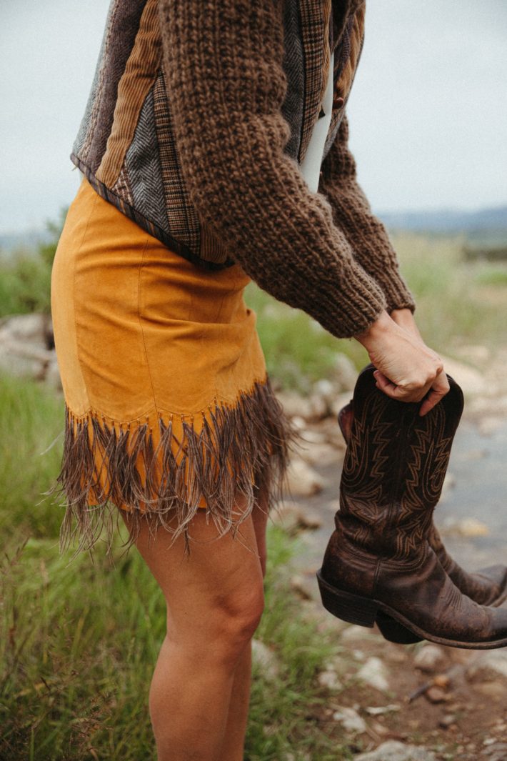 jackson hole style blogger on ranch