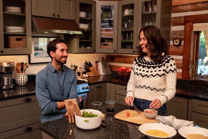 jackson hole blogger cooks in log cabin kitchen