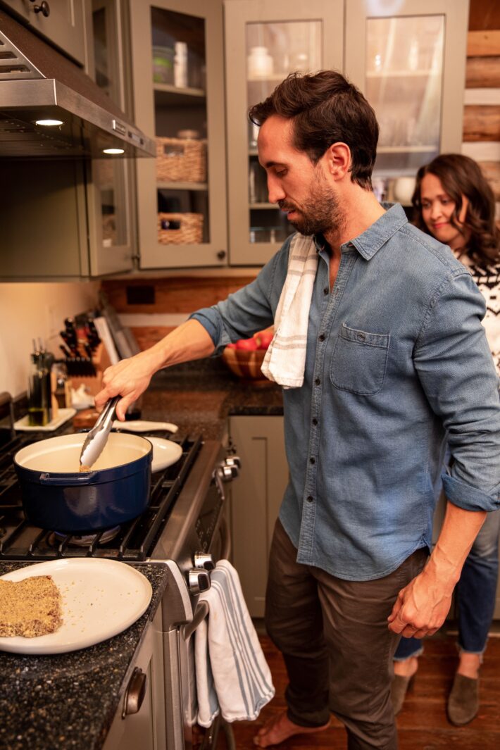 jackson hole blogger cooks in log cabin kitchen