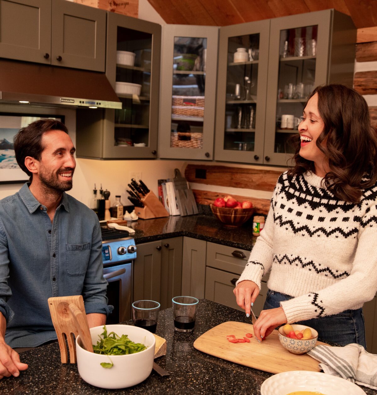 jackson hole blogger cooks in log cabin kitchen