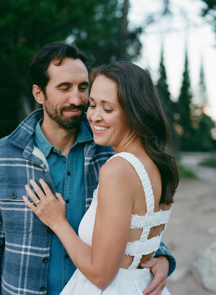 Jackson Hole Influencer Engagement Photos at Jenny Lake in Grand Teton National Park