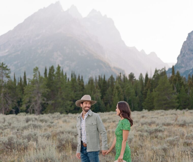 Jackson Hole Influencer Engagement Photos Grand Teton National Park