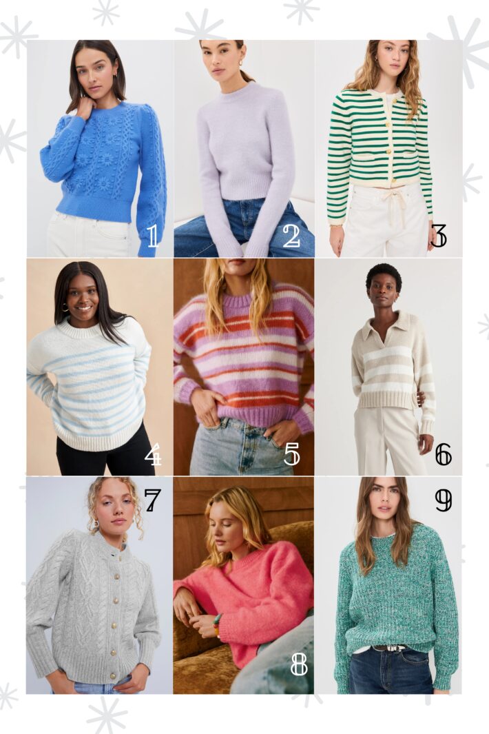 Spring Sweater Styles collage